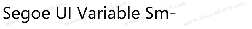 Segoe UI Variable Sm字体转换